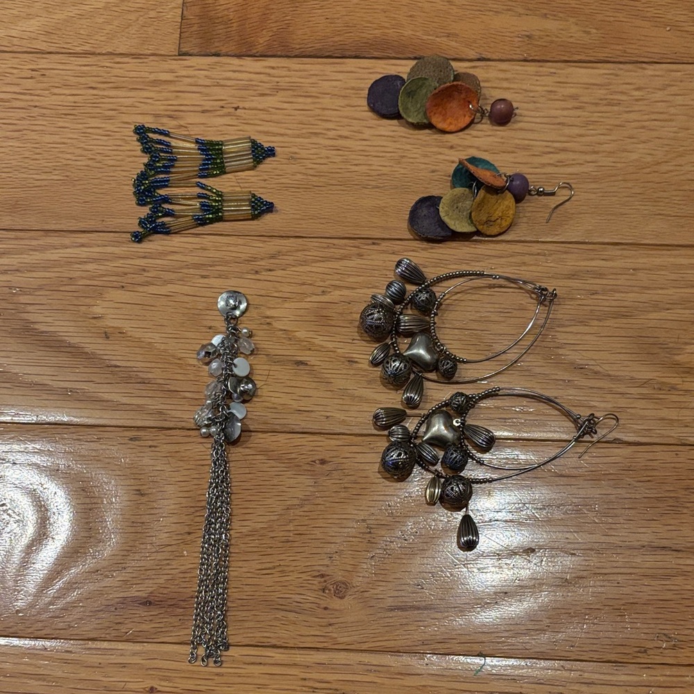 Unbranded Cute Bohemian Boho Funky Artsy Beaded Dangle Earrings Set Lot Crafting